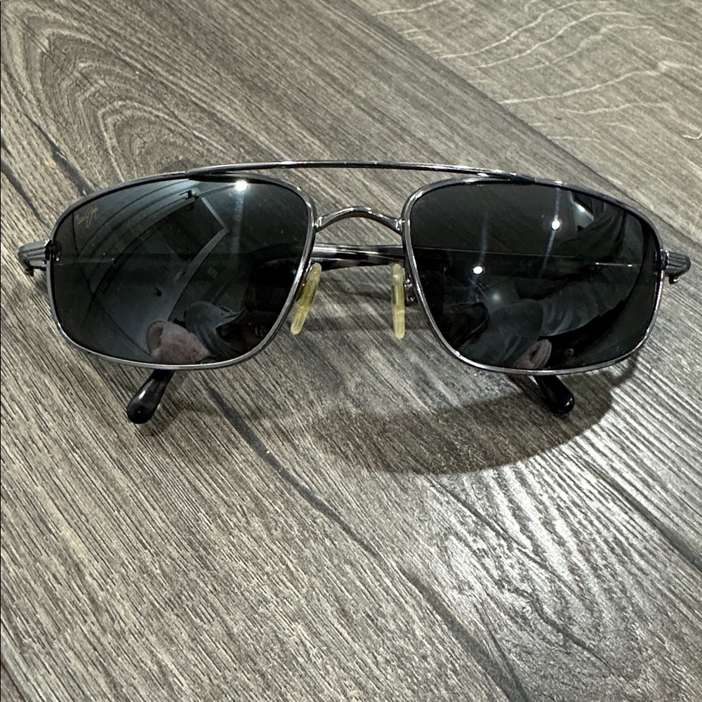 Maui Jim Kahuna Black Aviator Sunglasses unisex